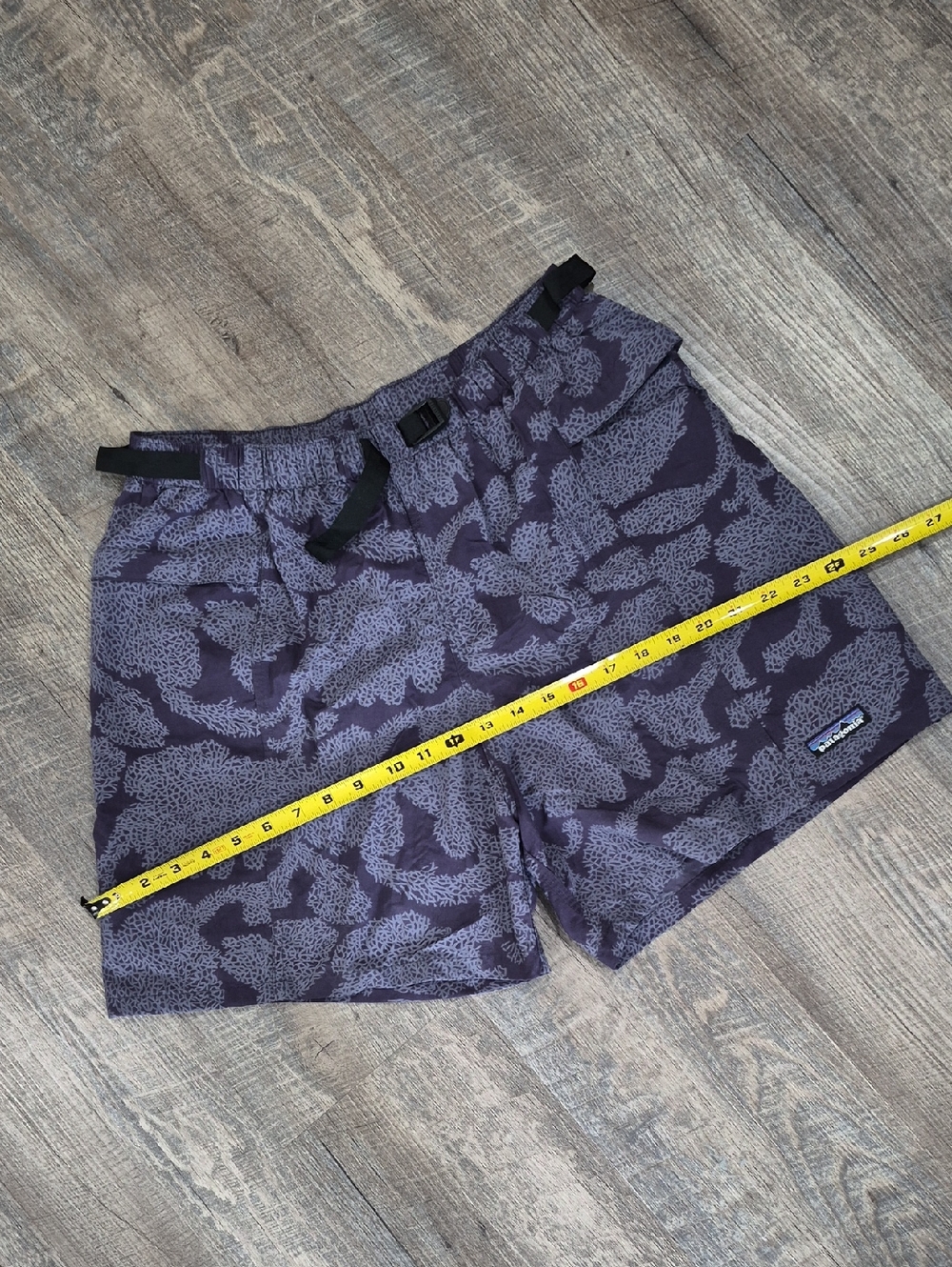 Patagonia Purple Patterned Athletic Shorts/Swim Trunks